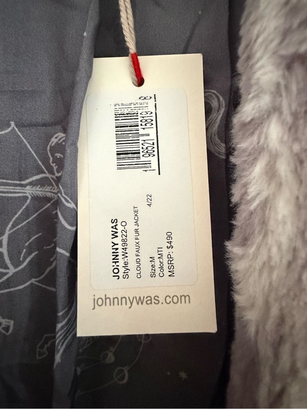 JOHNNY WAS Cloud Faux Fur Jacket Open Front Coat W/Pockets silk Lined $490 - Picture 7 of 8